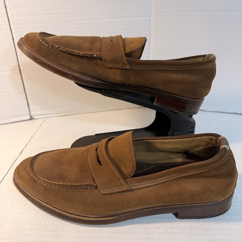 Penny Loafer Suede Mens 13 Tan Tobacco Brown Leather Aldo Classic Preppy Luxury